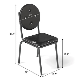 English Elm 4-piece Faux Leather Counter Stools Waterproof Upholstered Metal Frame Kitchen Set D665099243