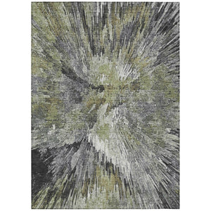Abstract Washable Polyester Area Rug for Indoor Outdoor Patios Living Rooms and High Traffic Spaces