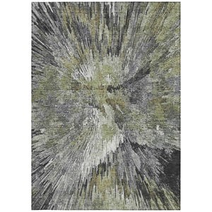 Abstract Washable Polyester Area Rug for Indoor Outdoor Patios Living Rooms and High Traffic Spaces