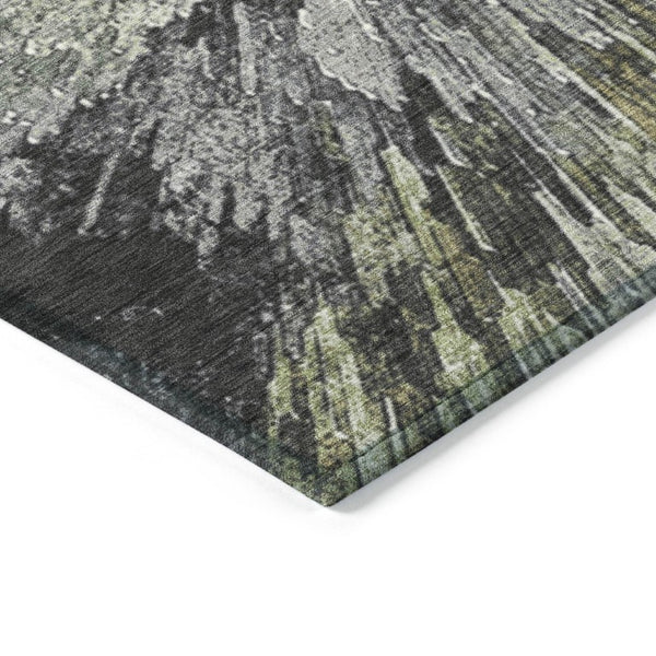 Abstract Washable Polyester Area Rug for Indoor Outdoor Patios Living Rooms and High Traffic Spaces