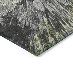 Abstract Washable Polyester Area Rug for Indoor Outdoor Patios Living Rooms and High Traffic Spaces