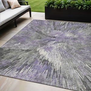 Abstract Washable Polyester Area Rug for Indoor Outdoor Patios Kitchens and Living Rooms