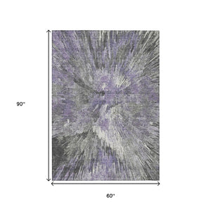 Abstract Washable Polyester Area Rug for Indoor Outdoor Patios Kitchens and Living Rooms