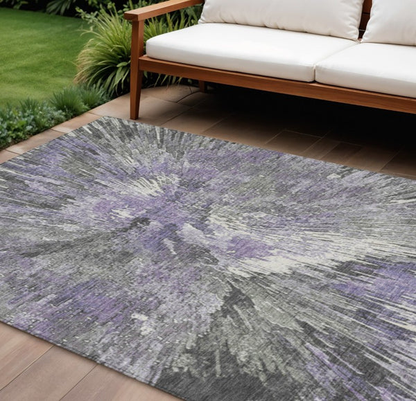 Abstract Washable Polyester Area Rug for Indoor Outdoor Patios Kitchens and Living Rooms