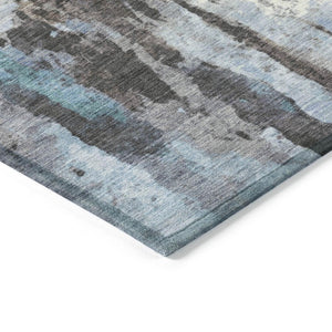 Abstract Polyester Area Rug Machine Washable Low Pile Indoor Outdoor Patio Living Room