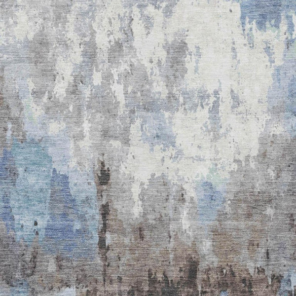 Abstract Polyester Area Rug Machine Washable Low Pile Indoor Outdoor Patio Living Room