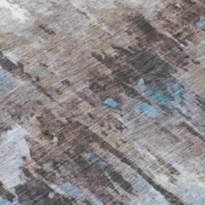 Abstract Polyester Area Rug Machine Washable Low Pile Indoor Outdoor Patio Living Room