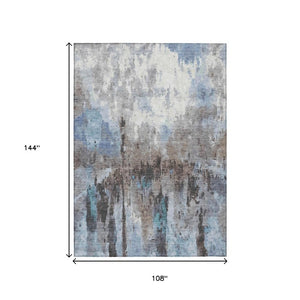 Abstract Polyester Area Rug Machine Washable Low Pile Indoor Outdoor Patio Living Room