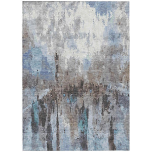 Abstract Polyester Area Rug Machine Washable Low Pile Indoor Outdoor Patio Living Room