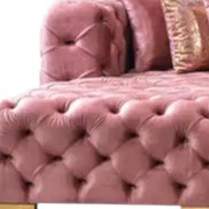 Tufted Velvet Modular U-shaped Sectional Sofa with Chaise Lounge and Accent Throw Pillows