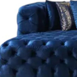 Tufted Velvet Modular U-shaped Sectional Sofa with Chaise Lounge and Accent Throw Pillows