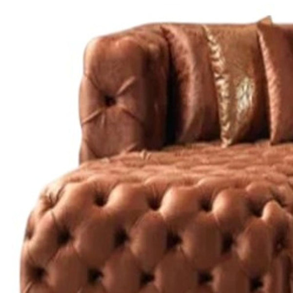 Tufted Velvet Modular U-shaped Sectional Sofa with Chaise Lounge and Accent Throw Pillows