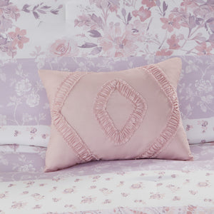 English Elm Floral Paisley Comforter Set Twin/Twin XL - Soft Microfiber, Anti-Microbial, Decorative Pillows Pink 19.68 L x 12.99 W x 6.3 H B035P294217