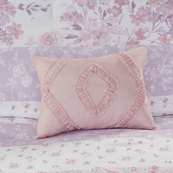 English Elm Floral Paisley Comforter Set Twin/Twin XL - Soft Microfiber, Anti-Microbial, Decorative Pillows Pink 19.68 L x 12.99 W x 6.3 H B035P294217