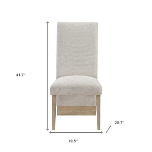 Set of Two Upholstered Dining Side Chairs with Solid Wood Legs for Modern Home Rooms