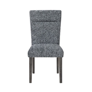 HomeRoots Set of Two Upholstered Dining Side Chairs with Solid Wood Legs for Modern Home Rooms Gray / Brown 19.5" W x 38.5" H x 25.25" D 642283
