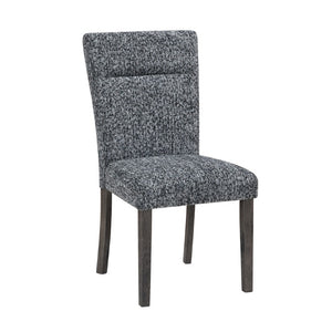 Set of Two Upholstered Dining Side Chairs with Solid Wood Legs for Modern Home Rooms