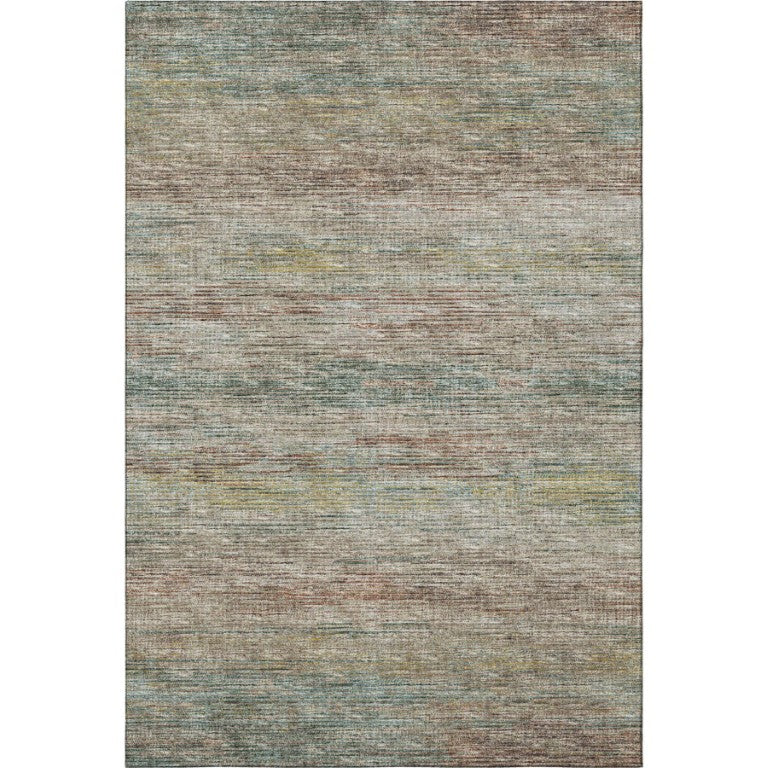 HomeRoots Abstract Rainbow Ivory Washable Polyester Area Rug for Indoor Outdoor Living Spaces All Sizes 8' x 10' 642377