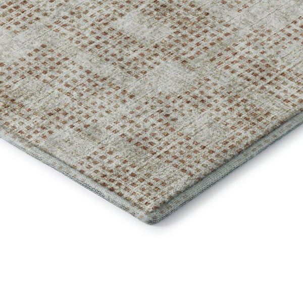 Geometric Washable Polyester Area Rug Low Pile Stain Resistant Indoor Outdoor Felt Back