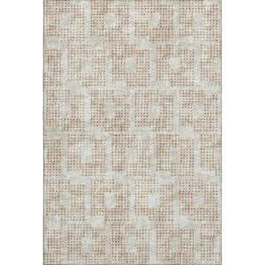 Geometric Washable Polyester Area Rug Low Pile Stain Resistant Indoor Outdoor Felt Back