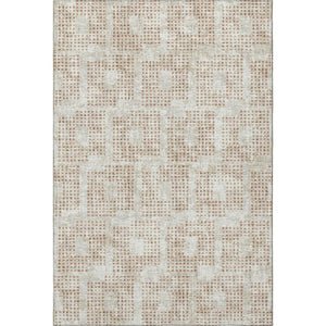 Geometric Washable Polyester Area Rug Low Pile Stain Resistant Indoor Outdoor Felt Back