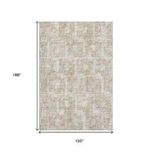 Geometric Washable Polyester Area Rug Low Pile Stain Resistant Indoor Outdoor Felt Back