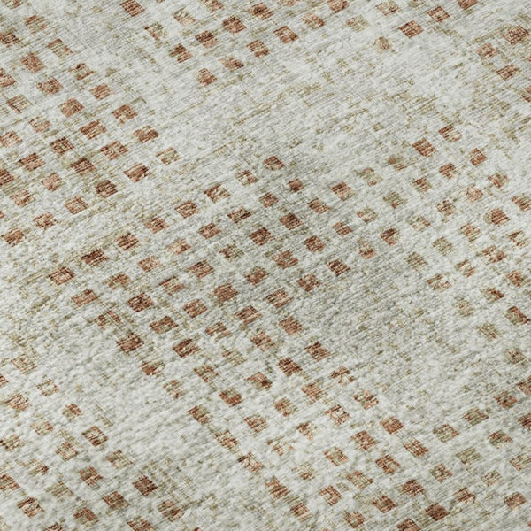 Geometric Washable Polyester Area Rug Low Pile Stain Resistant Indoor Outdoor Felt Back