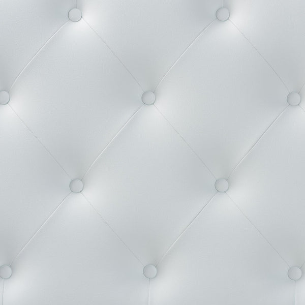 Baxton Studio Baxton Myra Modern Full Size White Faux Leather Upholstered Headboard with Button-Tufted Design BBT6505-White-Full HB