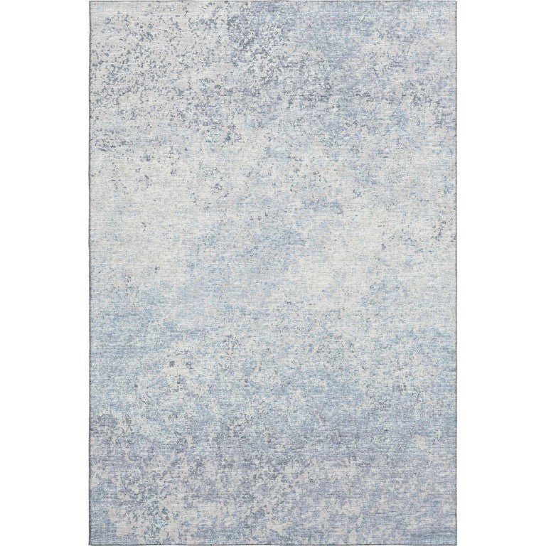 HomeRoots 9x12 Abstract Polyester Area Rug Machine Washable Indoor Outdoor Low Pile 642522