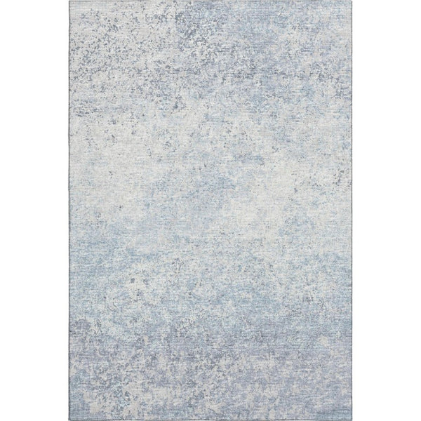 HomeRoots 9x12 Abstract Polyester Area Rug Machine Washable Indoor Outdoor Low Pile 642522