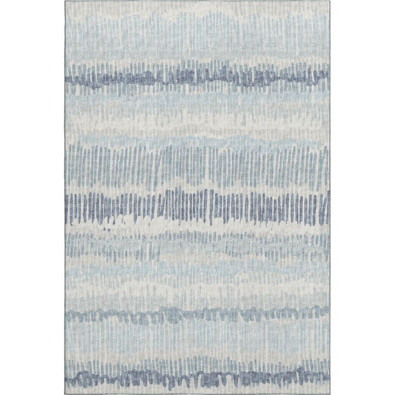 HomeRoots 9x12 Abstract Polyester Area Rug Washable Indoor Outdoor Coastal Living Room 642546