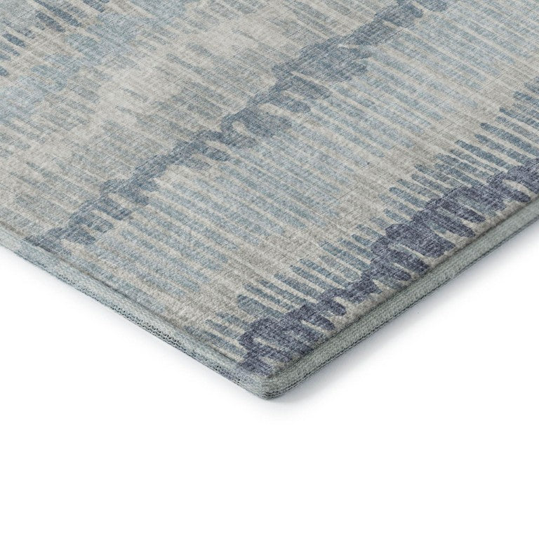 HomeRoots 9x12 Abstract Polyester Area Rug Washable Indoor Outdoor Coastal Living Room 642546
