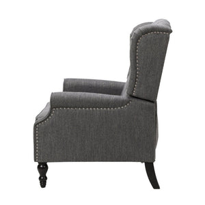 English Elm Oversized Wingback Manual Recliner with Tufted Back Nailhead Detail for Living Room 64257.00CHAR
