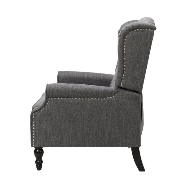 English Elm Oversized Wingback Manual Recliner with Tufted Back Nailhead Detail for Living Room 64257.00CHAR