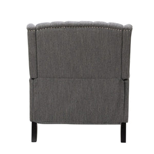 English Elm Oversized Wingback Manual Recliner with Tufted Back Nailhead Detail for Living Room 64257.00CHAR