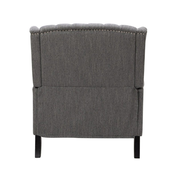 English Elm Oversized Wingback Manual Recliner with Tufted Back Nailhead Detail for Living Room 64257.00CHAR