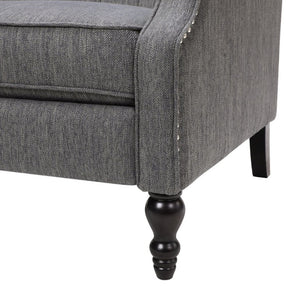 English Elm Oversized Wingback Manual Recliner with Tufted Back Nailhead Detail for Living Room 64257.00CHAR