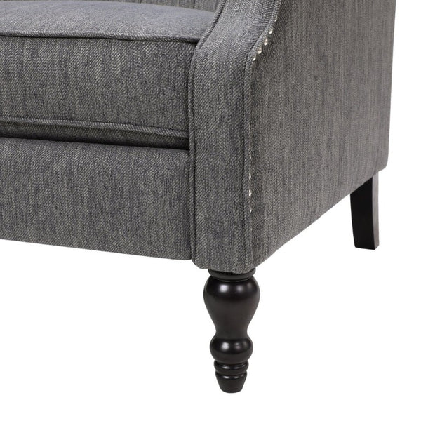 English Elm Oversized Wingback Manual Recliner with Tufted Back Nailhead Detail for Living Room 64257.00CHAR