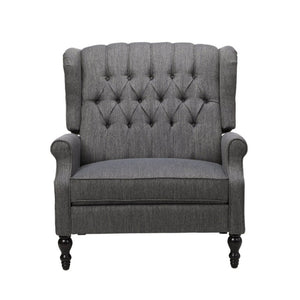 English Elm Oversized Wingback Manual Recliner with Tufted Back Nailhead Detail for Living Room 64257.00CHAR