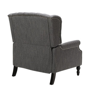 English Elm Oversized Wingback Manual Recliner with Tufted Back Nailhead Detail for Living Room 64257.00CHAR