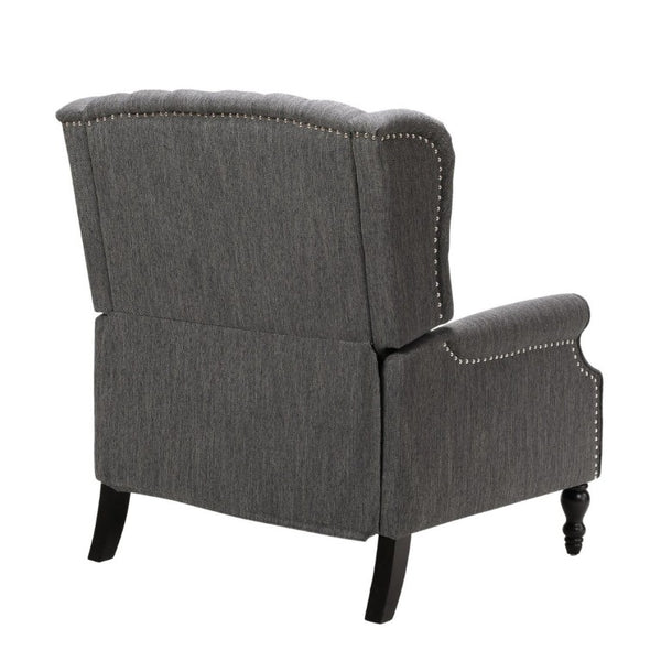English Elm Oversized Wingback Manual Recliner with Tufted Back Nailhead Detail for Living Room 64257.00CHAR