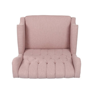 English Elm Oversized Wingback Push Back Recliner with Tufted Fabric and Hand Applied Nailhead Trim 64257.00LBLSH