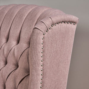 English Elm Oversized Wingback Push Back Recliner with Tufted Fabric and Hand Applied Nailhead Trim 64257.00LBLSH
