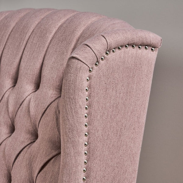 English Elm Oversized Wingback Push Back Recliner with Tufted Fabric and Hand Applied Nailhead Trim 64257.00LBLSH