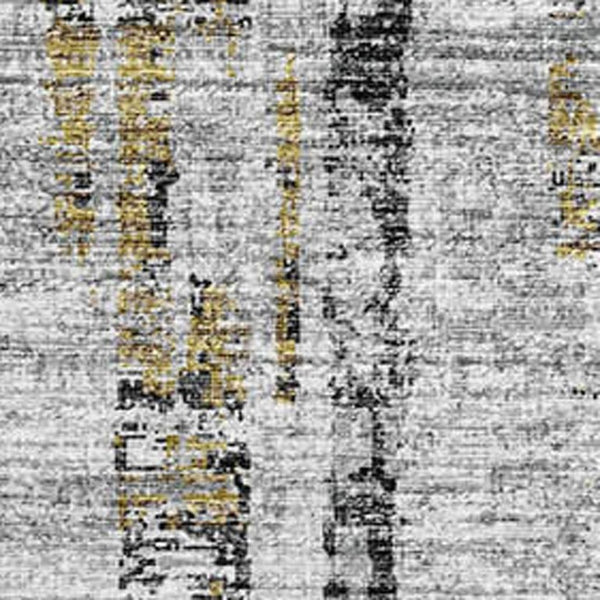 Abstract Washable Polyester Area Rug Metallic Indoor Outdoor Patio and Living Room Decor