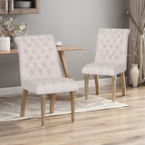 Christopher Knight Home® - Noble House - Fieldmaple Tufted Fabric Dining Chair (Set of 2)