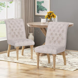 Christopher Knight Home® - Noble House - Fieldmaple Tufted Fabric Dining Chair (Set of 2)