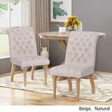 Christopher Knight Home® - Noble House - Fieldmaple Tufted Fabric Dining Chair (Set of 2)