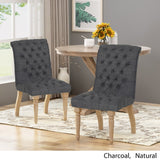 Christopher Knight Home® - Noble House - Fieldmaple Tufted Fabric Dining Chair (Set Of 2)