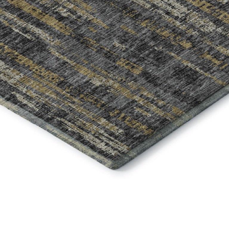Abstract Washable Polyester Area Rug for Indoor Outdoor Spaces in Transitional Style